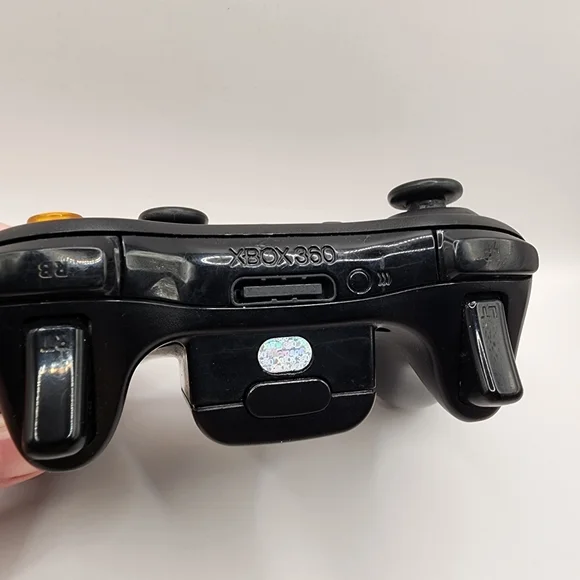 Microsoft Xbox 360 BLACK Wireless Controller Model 1403 OEM - Picture 2 of 4